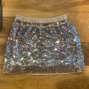 Crewcuts size 6/7 silver sequin girls skirt